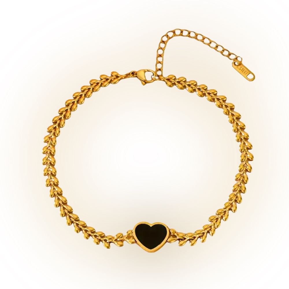 Golden Heart Ankle Bracelet